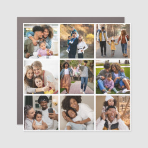 Design Your Own 9 Photo Collage Car Magnet