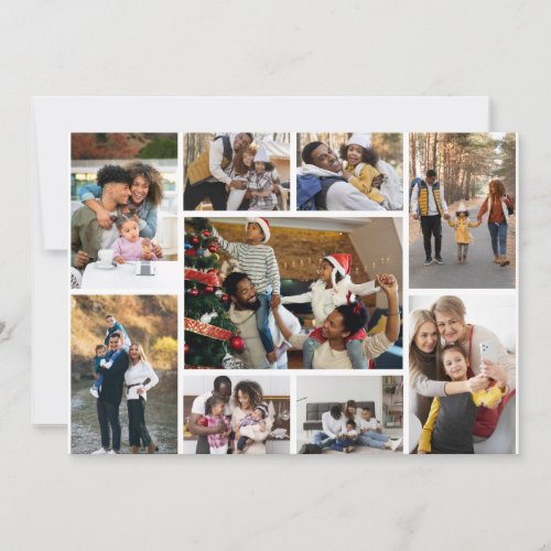 Design Your Own 9 Photo Collage Card