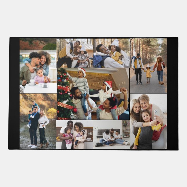 Design Your Own 9 Photo Collage Doormat (Front)