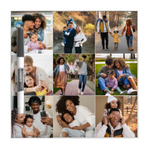 Design Your Own 9 Photo Collage Dry Erase Board