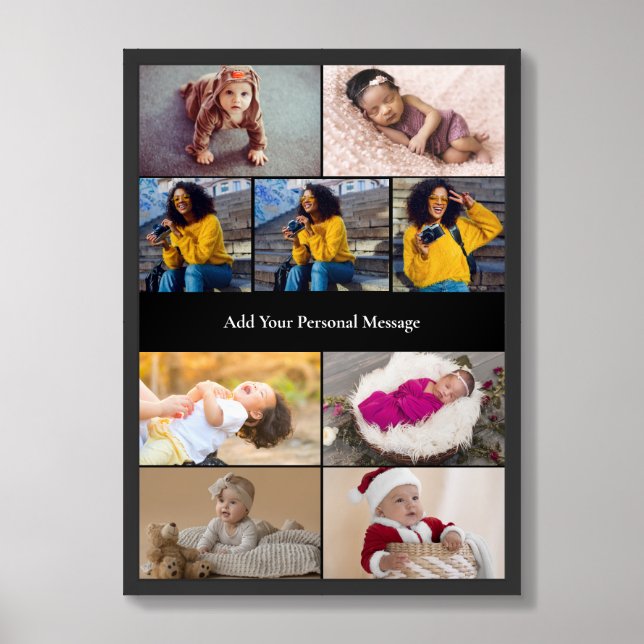 Design Your Own 9 Photo Collage Framed Art (Framed Front)