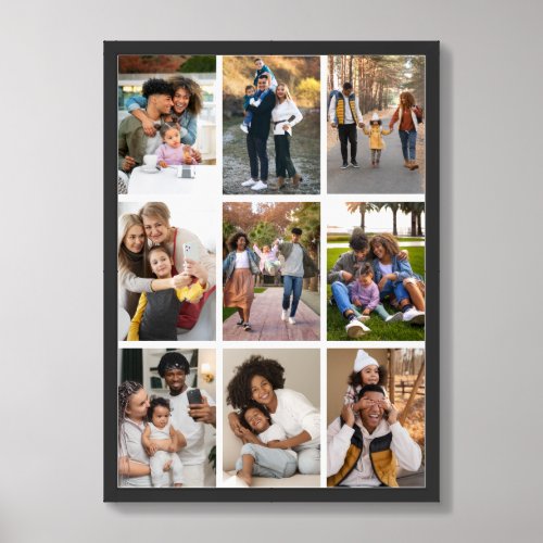 Design Your Own 9 Photo Collage Framed Art
