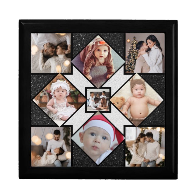 Design Your Own 9 Photo Collage Gift Box (Front)