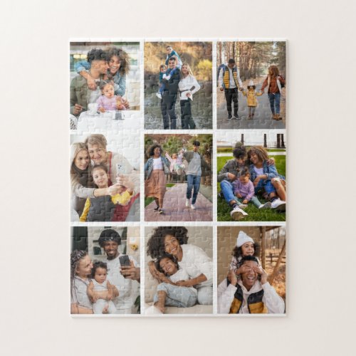 Design Your Own 9 Photo Collage Jigsaw Puzzle