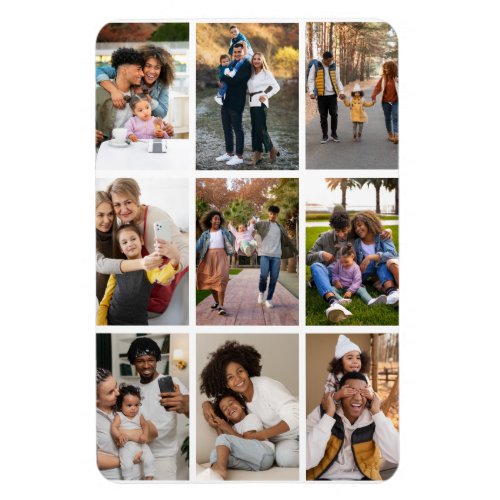 Design Your Own 9 Photo Collage Magnet