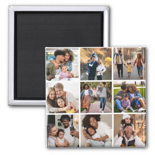 Design Your Own 9 Photo Collage Magnet
