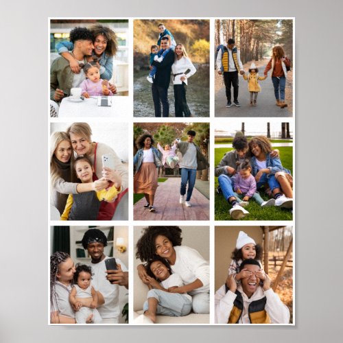 Design Your Own 9 Photo Collage Poster