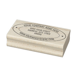 Design Your Own Address Oval Rubber Stamp Example
