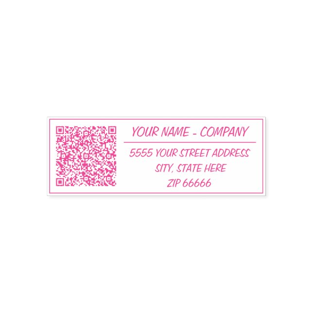 Design Your Own Address QR Code Stamp Example (Design)