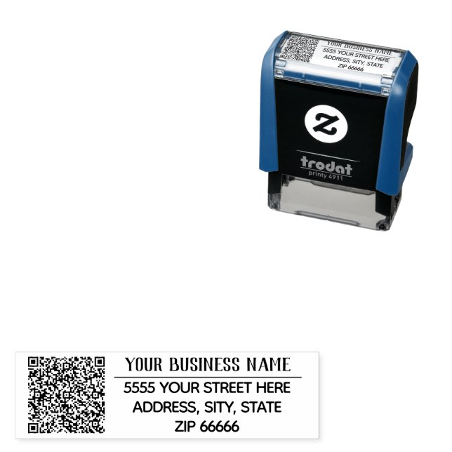 Design Your Own Address QR Code Stamp Template (In Situ)
