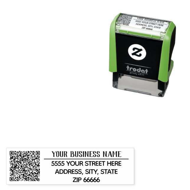 Design Your Own Address QR Code Stamp Template (In Situ)