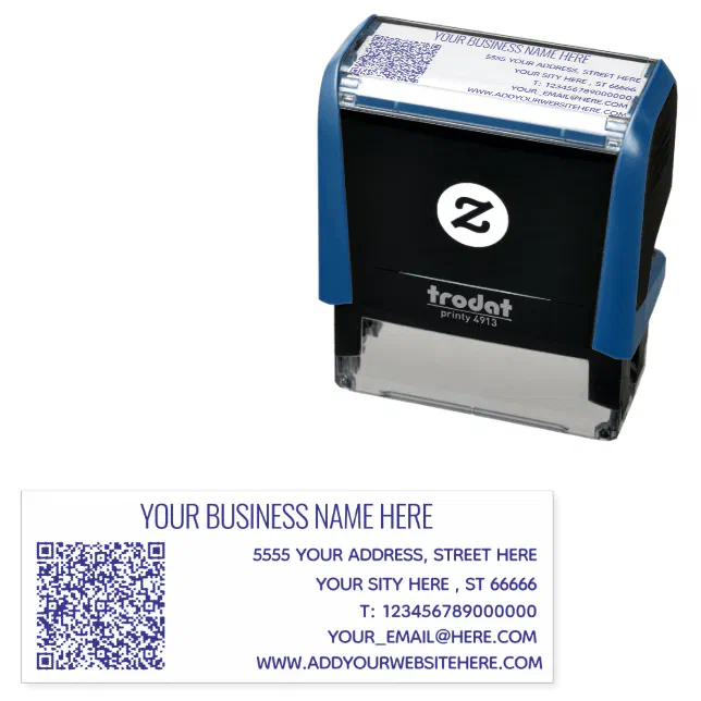 Design Your Own Address QR Code Stamp Template | Zazzle