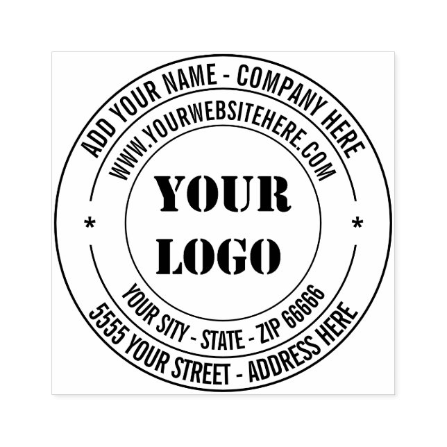 Design Your Own Address Rubber Stamp Template (Imprint)