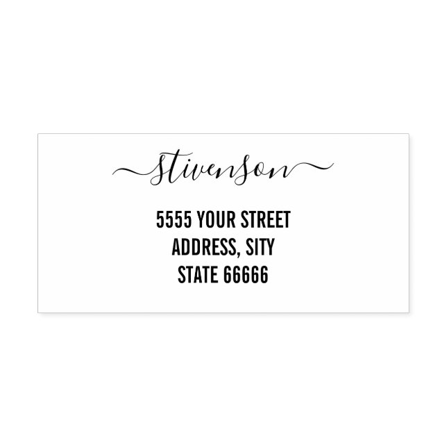Design Your Own Address Self-inking Stamp Template (Design)