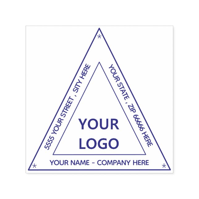 Design Your Own Address Triangle Self-inking Stamp (Design)