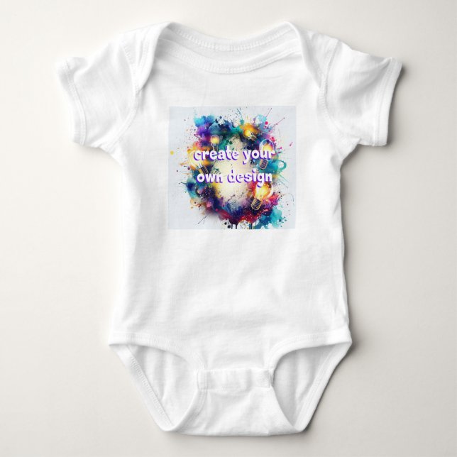 Design your own baby messenger - Unique and person Baby Bodysuit (Front)