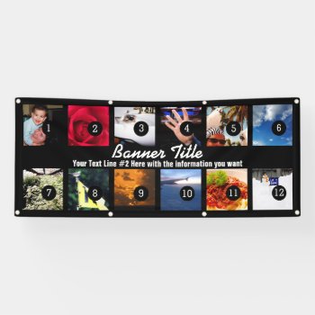 Design Your Own Banner 12 Images With Text Easily by AmericanStyle at Zazzle