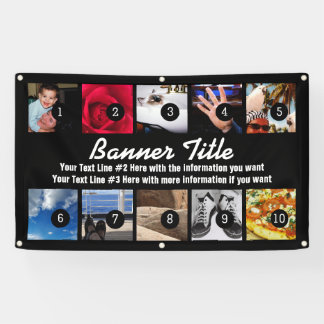 Design Your Own Banner ten Images with text easily