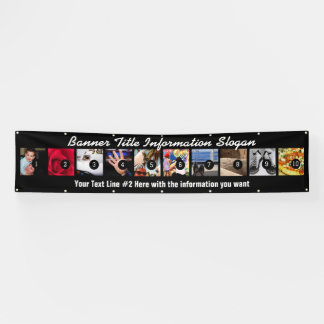 Design Your Own Banner ten Images with text easily