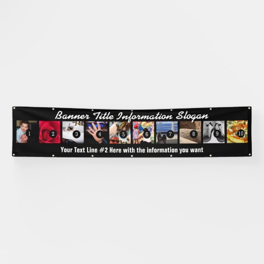 Design Your Own Banner Ten Images With Text Easily Zazzle Com