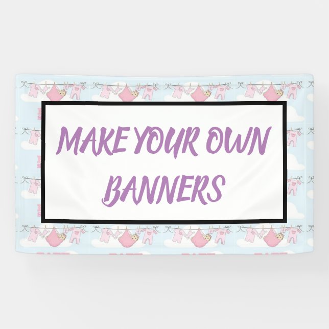 Design your own banners for BABY SHOWER ETC (Horizontal)