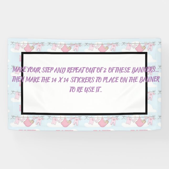 Design your own banners for BABY SHOWER ETC (Horizontal)