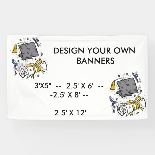 Design your own banners for GRADUATION PARTIES, ET (Horizontal)