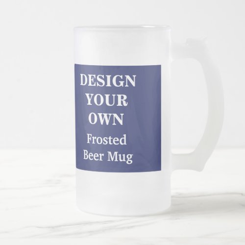 Design Your Own Beer Mug _ Blue and White