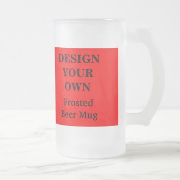 Design Your Own Beer Mug - Red And White by designyourownmug at Zazzle