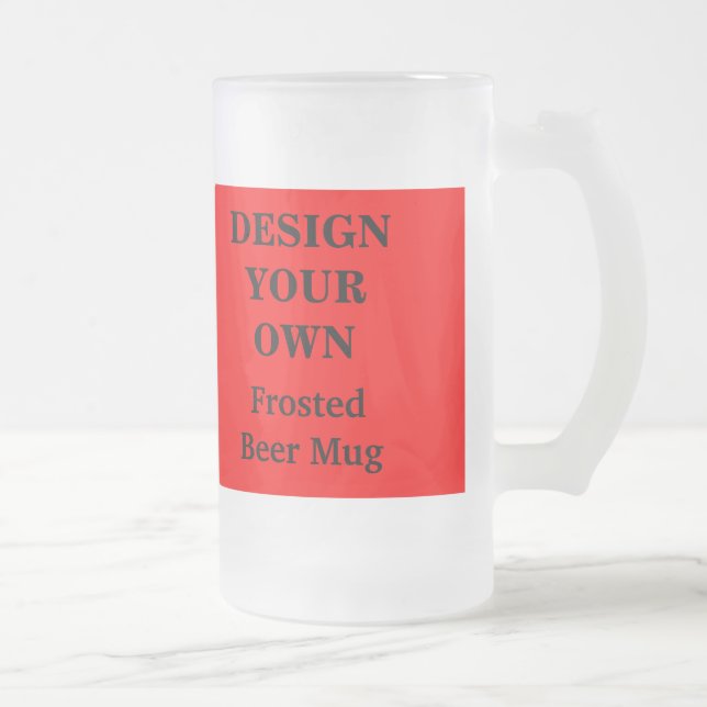 Design Your Own Beer Mug - Red and White (Right)