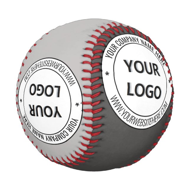 Design Your Own Branded Logo and Text Baseball (Angled)