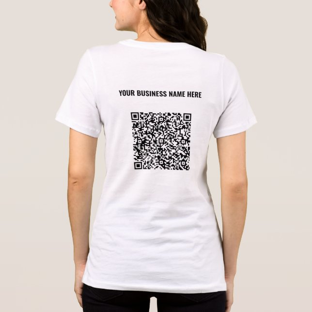 Design Your Own Branded Name and QR Code Business Tri-Blend Shirt (Back)