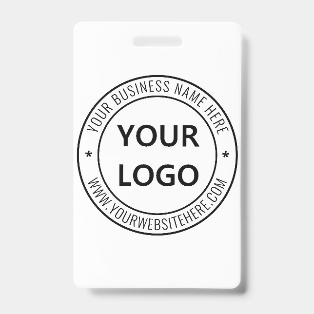 Design Your Own Business Badge Template with Logo (Front)
