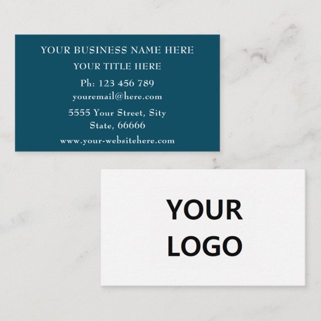 Design Your Own Business Cards Example with Logo (Front/Back)