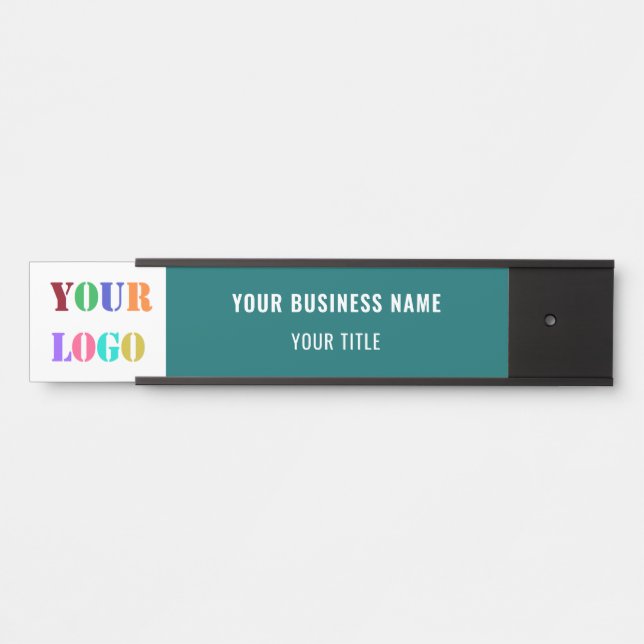 Design Your Own Business Door Sign or Desk Plate (Front)