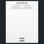 Design Your Own Business Letterhead Template<br><div class="desc">Custom Colors and Fonts - PErsonalized Design Your Own Business Letterhead with Logo - Add Your Logo - Image - Photo or QR Code / Name - Company / Address - Contact Information / More - Resize and move or remove and add elements / image with Customization tool. Choose fonts...</div>