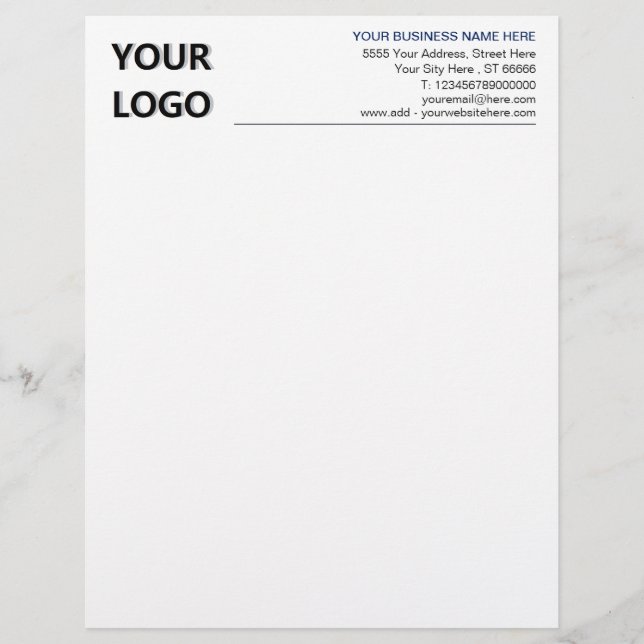 Design Your Own Business Letterhead Template (Front)