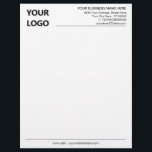 Design Your Own Business Letterhead with Logo<br><div class="desc">Custom Colors and Font - Your Simple Personalized Professional Design Business Letterhead with Logo - Add Your Logo - Image or QR Code - Photo / Business Name - Company / Address - Contact Information / More - Resize and move or remove and add elements / text with Customization tool....</div>