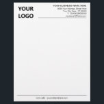 Design Your Own Business Letterhead with Logo<br><div class="desc">Custom Colors and Font - Your Simple Personalized Professional Design Business Letterhead with Logo - Add Your Logo - Image or QR Code - Photo / Business Name - Company / Address - Contact Information / More - Resize and move or remove and add elements / text with Customization tool....</div>