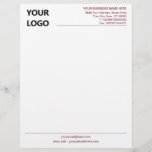 Design Your Own Business Letterhead with Logo<br><div class="desc">Custom Colors and Font - Simple Personalized Your Business Letterhead with Company Logo - Choose / add your favorite elements and text colors / font and size ! Resize and move or remove and add elements - Image / text with Customization tool ! Add Your Logo - Image - Photo...</div>