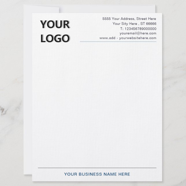 Design Your Own Business Letterhead with Logo (Front)