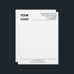 Design Your Own Business Letterhead with Your Logo<br><div class="desc">Custom Colors and Fonts - Design Your Own Personalized Your Business Letterhead with Company Logo - Add Your Logo - Image or QR Code - Photo / Business Name - Company / Address - Contact Information / More - Resize and move or remove and add elements / image with Customization...</div>