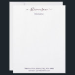 Design Your Own Business Logo Letterhead Template<br><div class="desc">Custom Fonts and Colors - Design Your Own Simple Personalized Letter head with Your Name Profession Address Contact Information Business Letterhead with Logo ( back side ) - Add Your Logo - Image or QR Code - Photo / and Name - Company / Profession - Title / Address / Contact...</div>