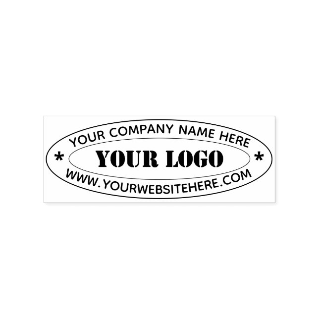 Design Your Own Business Logo Oval Stamp Example (Imprint)