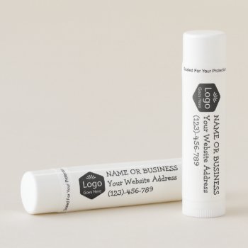 Design Your Own Business Logo Themed Personalized Lip Balm by Ricaso_Intros at Zazzle