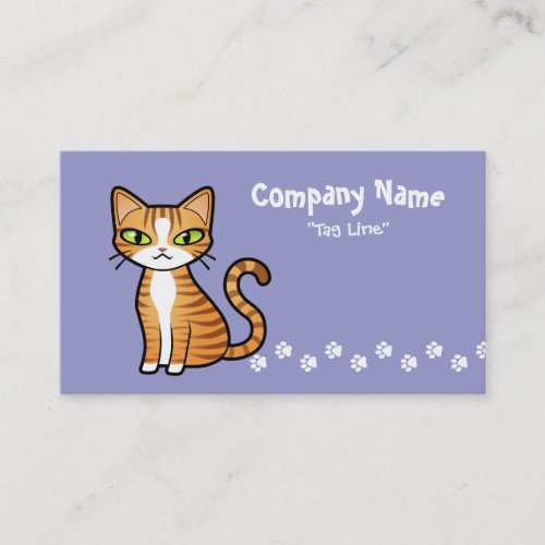 Design Your Own Cartoon Cat Business Card Templates
