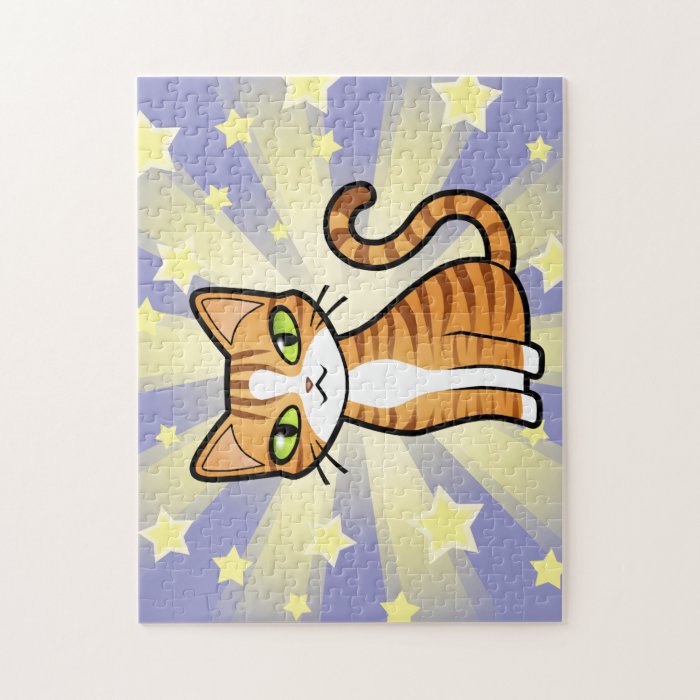 Design Your Own Cartoon Cat Jigsaw Puzzle