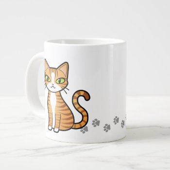 Design Your Own Cartoon Cat Large Coffee Mug by CartoonizeMyPet at Zazzle
