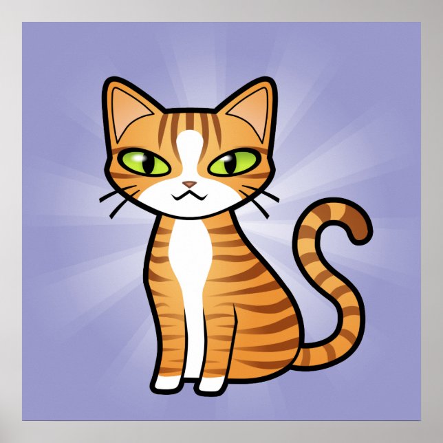 Design Your Own Cartoon Cat Poster (Front)