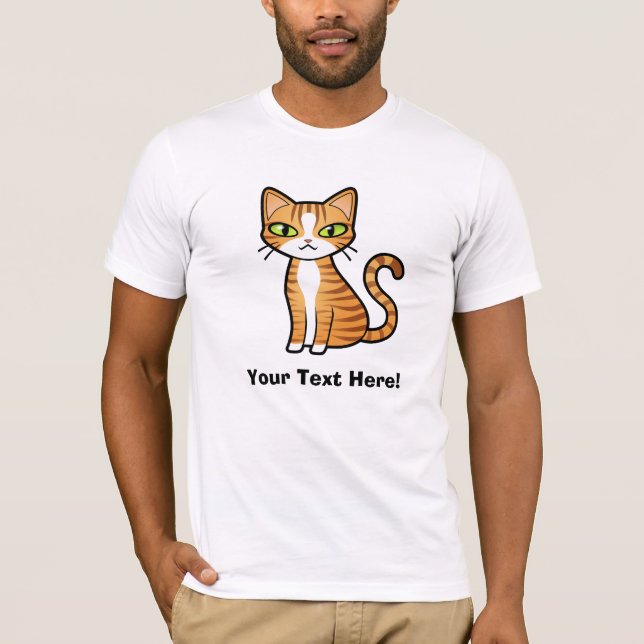 Design Your Own Cartoon Cat T-Shirt (Front)